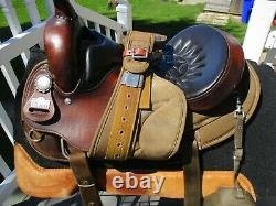 15.5 #116 Big Horn Arabian Western Leather & Cordura Saddle Arab Bars