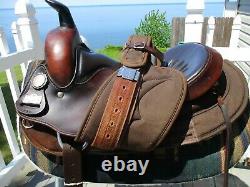 15.5'' #116 Brown Big horn Arabian Leather & Cordura western trail saddle