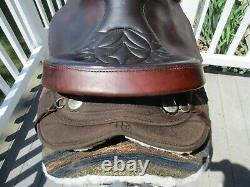 15.5'' #116 Brown Big horn Arabian Leather & Cordura western trail saddle