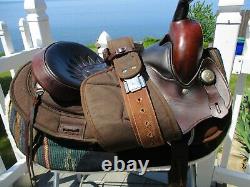 15.5'' #116 Brown Big horn Arabian Leather & Cordura western trail saddle
