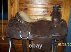 15.5 16 Master Saddles Western Roping Pleasure Trail Saddle fully rigged to ride