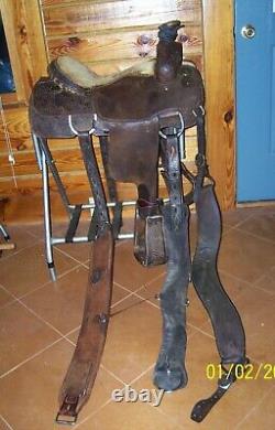 15.5 16 Master Saddles Western Roping Pleasure Trail Saddle fully rigged to ride