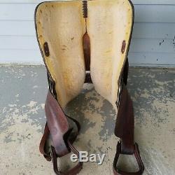 15.5 CIRCLE Y Western EQUITATION Show Horse Saddle with Silver SQHB