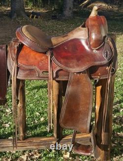 15.5 CUSTOM MADE Western Trail Working Saddle 35#, 6.75 G, 25 L NICE QUALITY