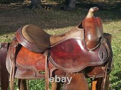 15.5 CUSTOM MADE Western Trail Working Saddle 35#, 6.75 G, 25 L NICE QUALITY