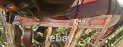 15.5 CUSTOM MADE Western Trail Working Saddle 35#, 6.75 G, 25 L NICE QUALITY