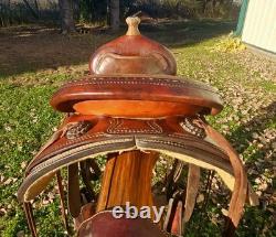 15.5 CUSTOM MADE Western Trail Working Saddle 35#, 6.75 G, 25 L NICE QUALITY