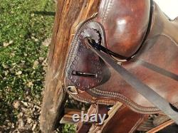 15.5 CUSTOM MADE Western Trail Working Saddle 35#, 6.75 G, 25 L NICE QUALITY