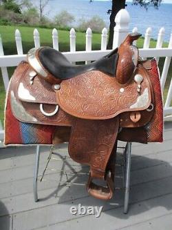 15.5'' Circle Y Equitation Western Saddle Sqh Bars Show Saddle