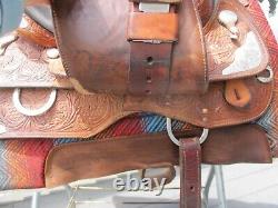 15.5'' Circle Y Equitation Western Saddle Sqh Bars Show Saddle