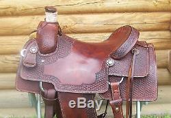 15.5 D. E. Lovedahle Slick seat Ranch Roping roper Saddle also Pleasure and Trail