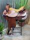 15.5 Dakota Western Equitation Show Saddle #600l Full Qh Bars Ostrich Seat