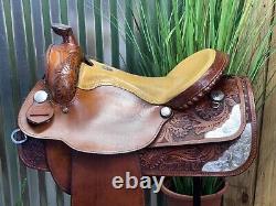 15.5 Dakota Western Equitation Show Saddle #600L Full QH Bars Ostrich Seat