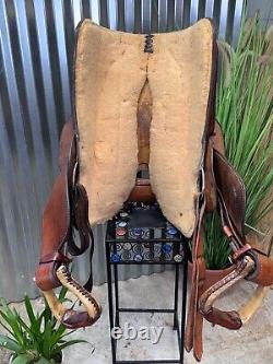 15.5 Dakota Western Equitation Show Saddle #600L Full QH Bars Ostrich Seat