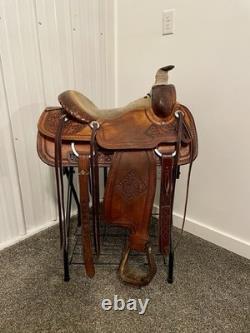 15.5 Dale Fredrick's Ranch Roping Western Saddle
