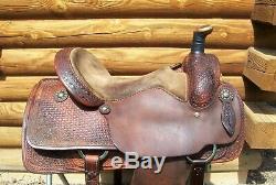 15.5 Excellent used Texas Made Bandalero Western Roping Pleasure Trail Saddle