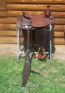 15.5 Excellent used Western Cactus Ranch Roping Saddle Pleasure Trail Roper