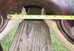 15.5 Fargo Silver Western Leather Horse Saddle with Floral Tooling
