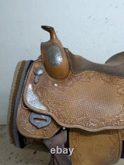 15.5 Inch Used Billy Royal Western Show Saddle 1098-11440