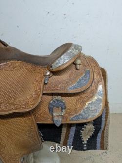 15.5 Inch Used Billy Royal Western Show Saddle 1098-11440