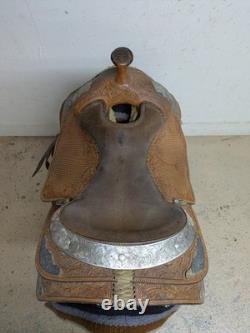 15.5 Inch Used Billy Royal Western Show Saddle 1098-11440
