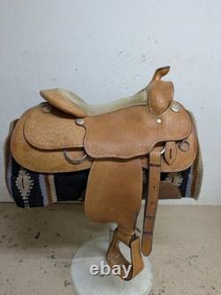 15.5 Inch Used Blue Ribbon Western Reining Saddle 1089-11403