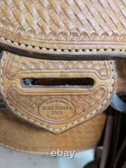 15.5 Inch Used Blue Ribbon Western Reining Saddle 1089-11403