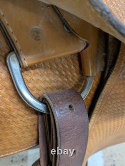 15.5 Inch Used Blue Ribbon Western Reining Saddle 1089-11403