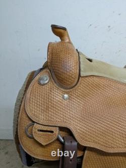 15.5 Inch Used Blue Ribbon Western Reining Saddle 1089-11403