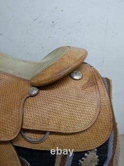 15.5 Inch Used Blue Ribbon Western Reining Saddle 1089-11403