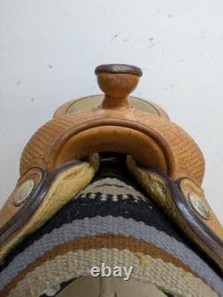 15.5 Inch Used Blue Ribbon Western Reining Saddle 1089-11403