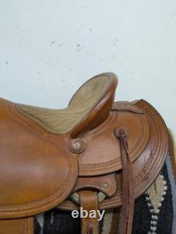 15.5 Inch Used Mike Schultz Western Ranch Saddle 1024-10715