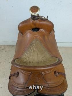 15.5 Inch Used Mike Schultz Western Ranch Saddle 1024-10715