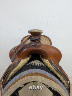 15.5 Inch Used Mike Schultz Western Ranch Saddle 1024-10715