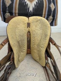 15.5 Inch Used Mike Schultz Western Ranch Saddle 1024-10715