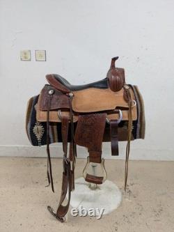 15.5 Inch Used Silver Royal Western Pleasure Saddle 886-8378