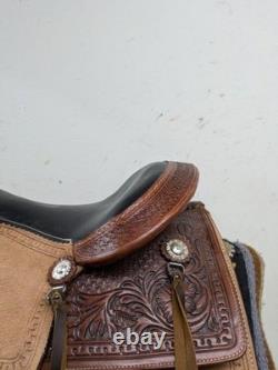 15.5 Inch Used Silver Royal Western Pleasure Saddle 886-8378