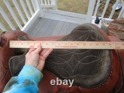 15.5'' Qh Bars Textan Hereford Western Roper Roping Saddle 32.2# USA Tx