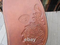 15.5'' Qh Bars Textan Hereford Western Roper Roping Saddle 32.2# USA Tx