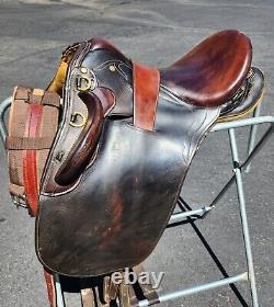 15.5 Syd Hill & Sons Australian Stock Saddle with No Horn. Girth Included