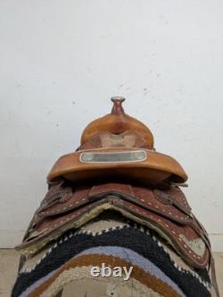 15.5 Used 3 Bar Western Show Saddle 1030-10860 Classic Leather Show Saddle
