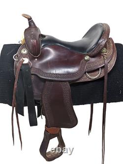 15.5 Used Crates Saddlery Western Trail Saddle 393-3753