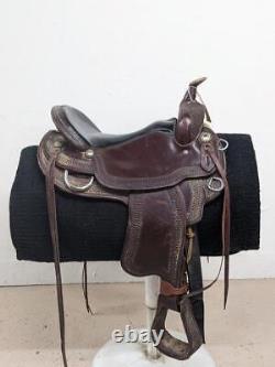 15.5 Used Crates Saddlery Western Trail Saddle 393-3753