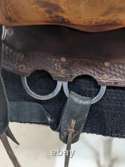 15.5 Used Crates Saddlery Western Trail Saddle 393-3753