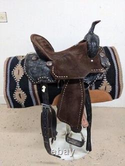 15.5 Used Prolite Western Barrel Saddle 2-1486