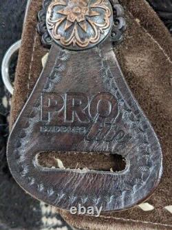 15.5 Used Prolite Western Barrel Saddle 2-1486