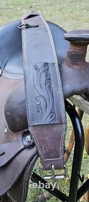 15.5 White Brand Roughout Roping Ranch Breaking Western Saddle