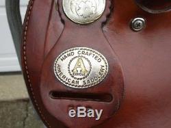 15 AMERICAN SADDLERY Barrel Horse Saddle w BEAR TRAP Pommel FULL QH Bars