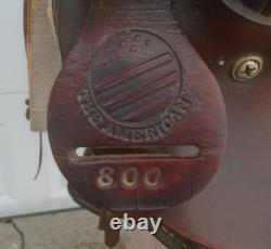 15 AMERICAN Sadlery 22# LEATHER Western Trail Endurance SaddleMedium TreeSQHB