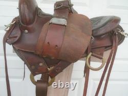 15 AMERICAN Sadlery 22# LEATHER Western Trail Endurance SaddleMedium TreeSQHB